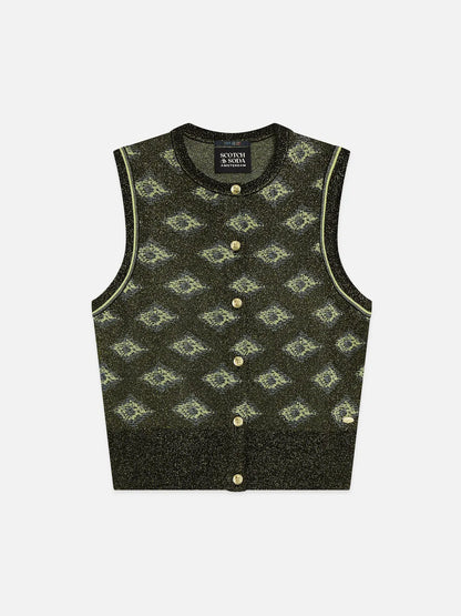 Jacquard Knitted Relaxed-Fit Spencer