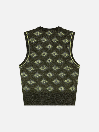 Jacquard Knitted Relaxed-Fit Spencer