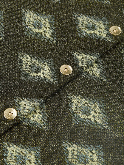 Jacquard Knitted Relaxed-Fit Spencer
