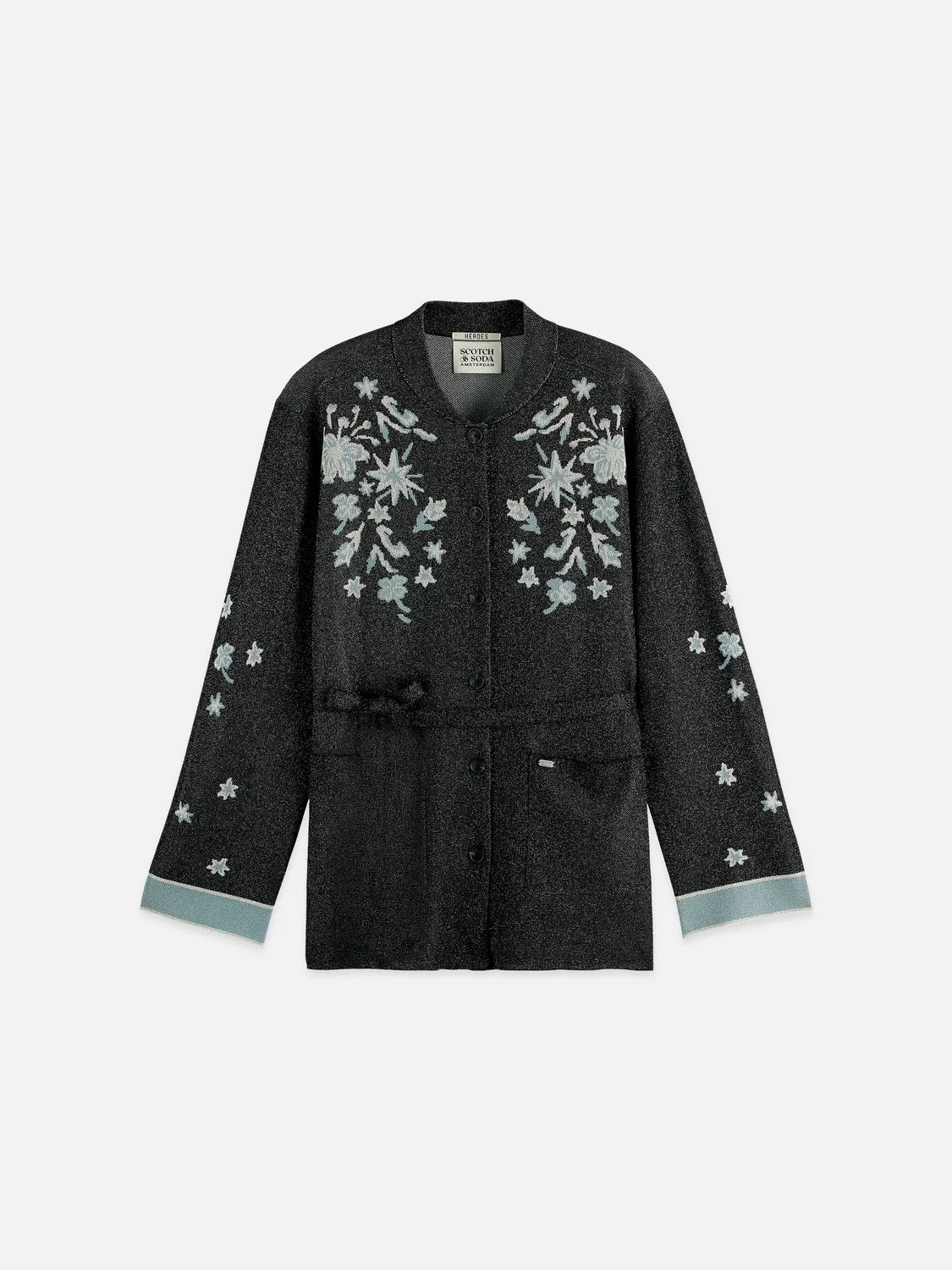 Jacquard Belted Knitted Jacket