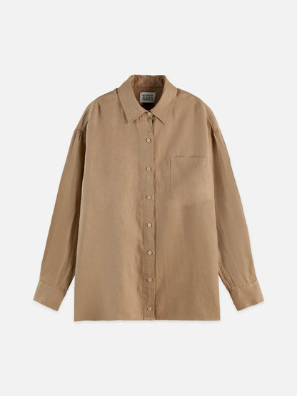 Linen Back Detail Shirt