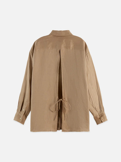 Linen Back Detail Shirt