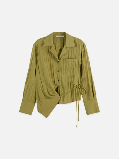 Long Sleeved Wrap Shirt