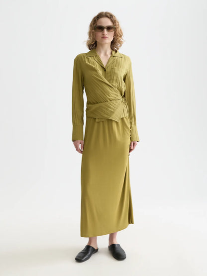 Long Sleeved Wrap Shirt
