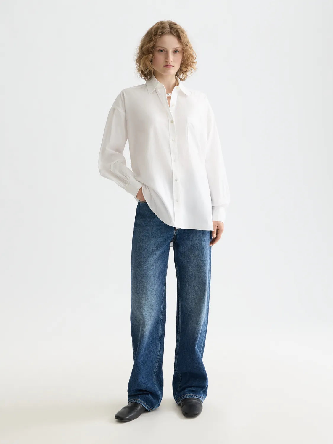 Essentials — Girlfriend Poplin Shirt
