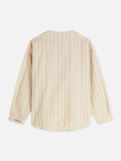 Cotton Linen Bib Shirt