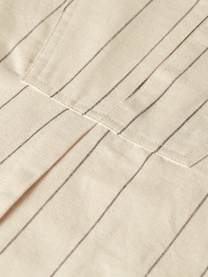Cotton Linen Bib Shirt