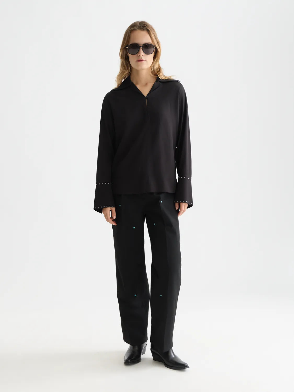 Studded Long Sleeve Shirt