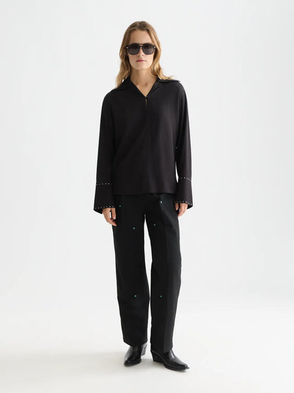 Studded Long Sleeve Shirt