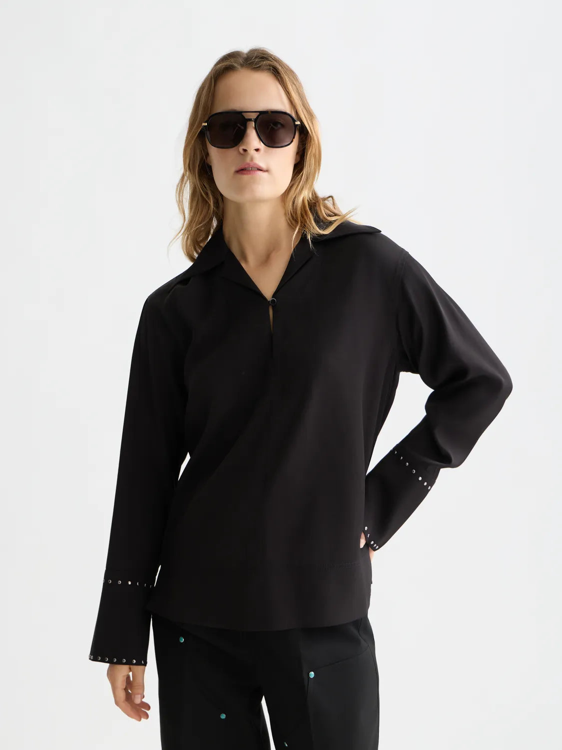 Studded Long Sleeve Shirt