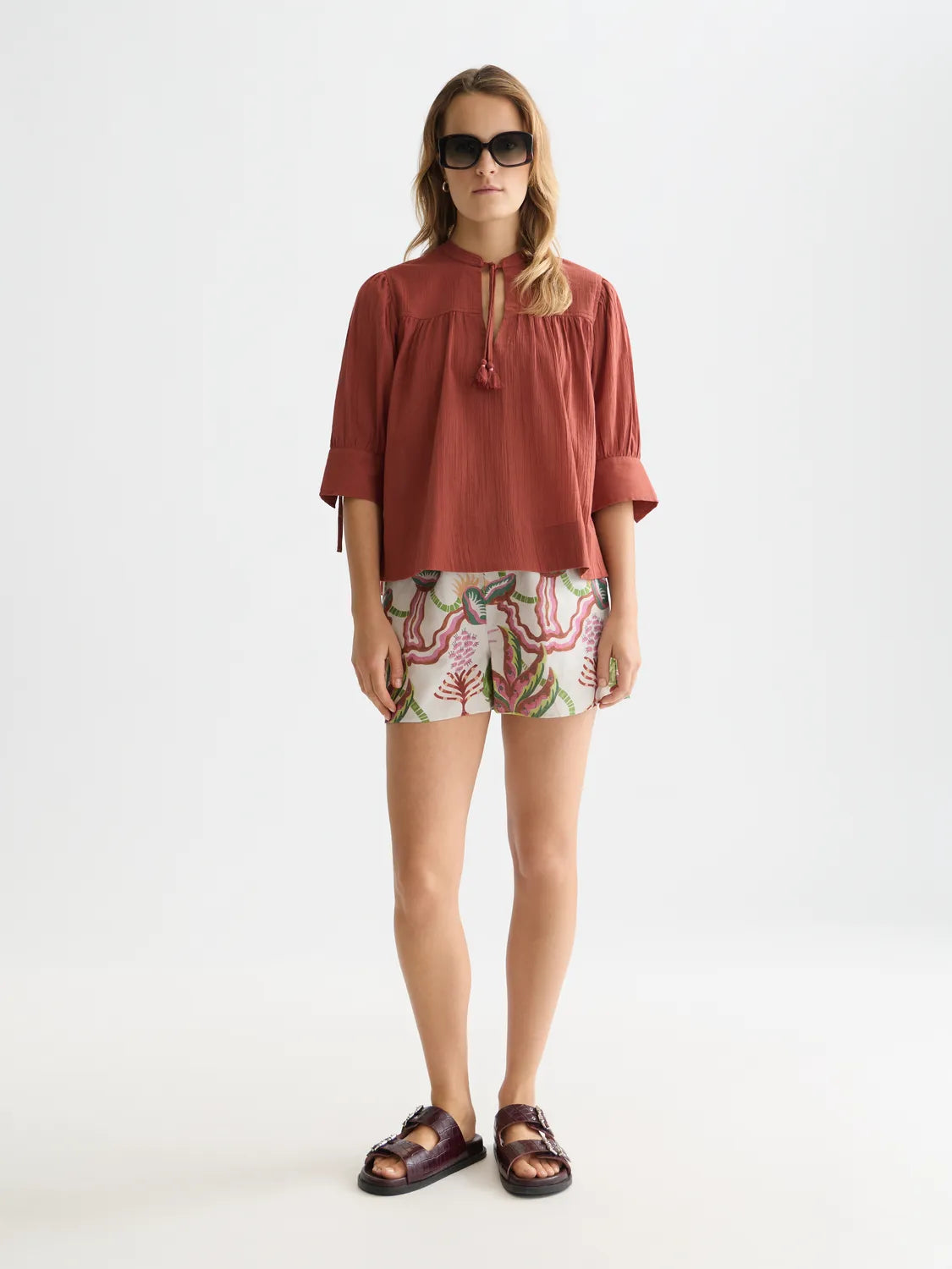 Relaxed Blouse With Gathers