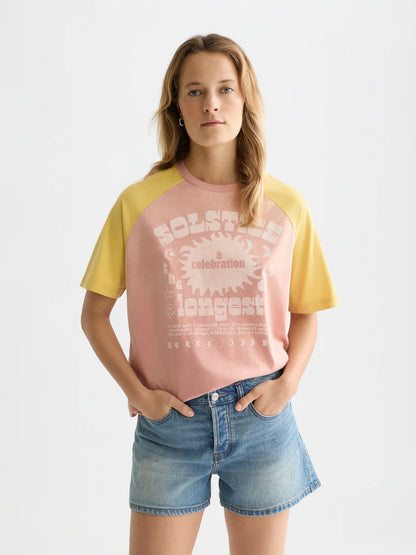 Raglan Artwork Loose-Fit T-Shirt
