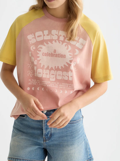 Raglan Artwork Loose-Fit T-Shirt