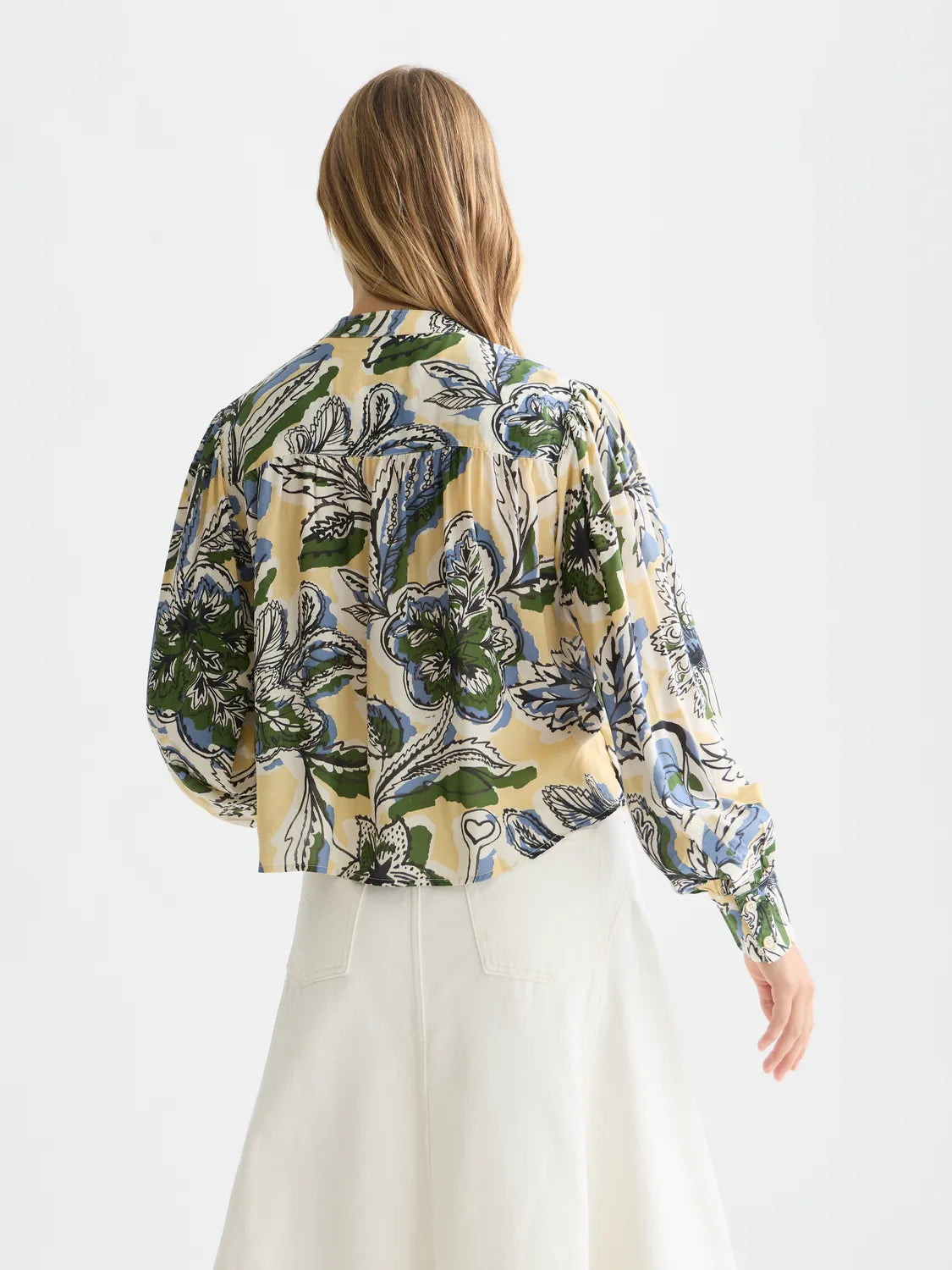 Pin Tuck Long Sleeve Shirt