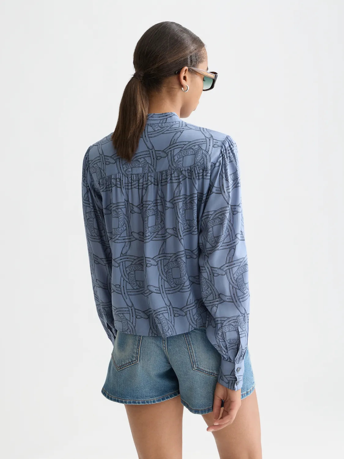 Pin Tuck Long Sleeve Shirt