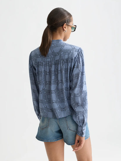 Pin Tuck Long Sleeve Shirt