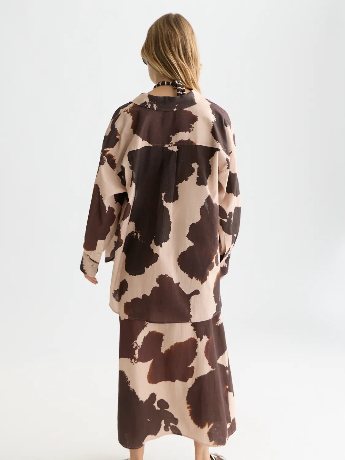 Linen Blend Printed Shirt