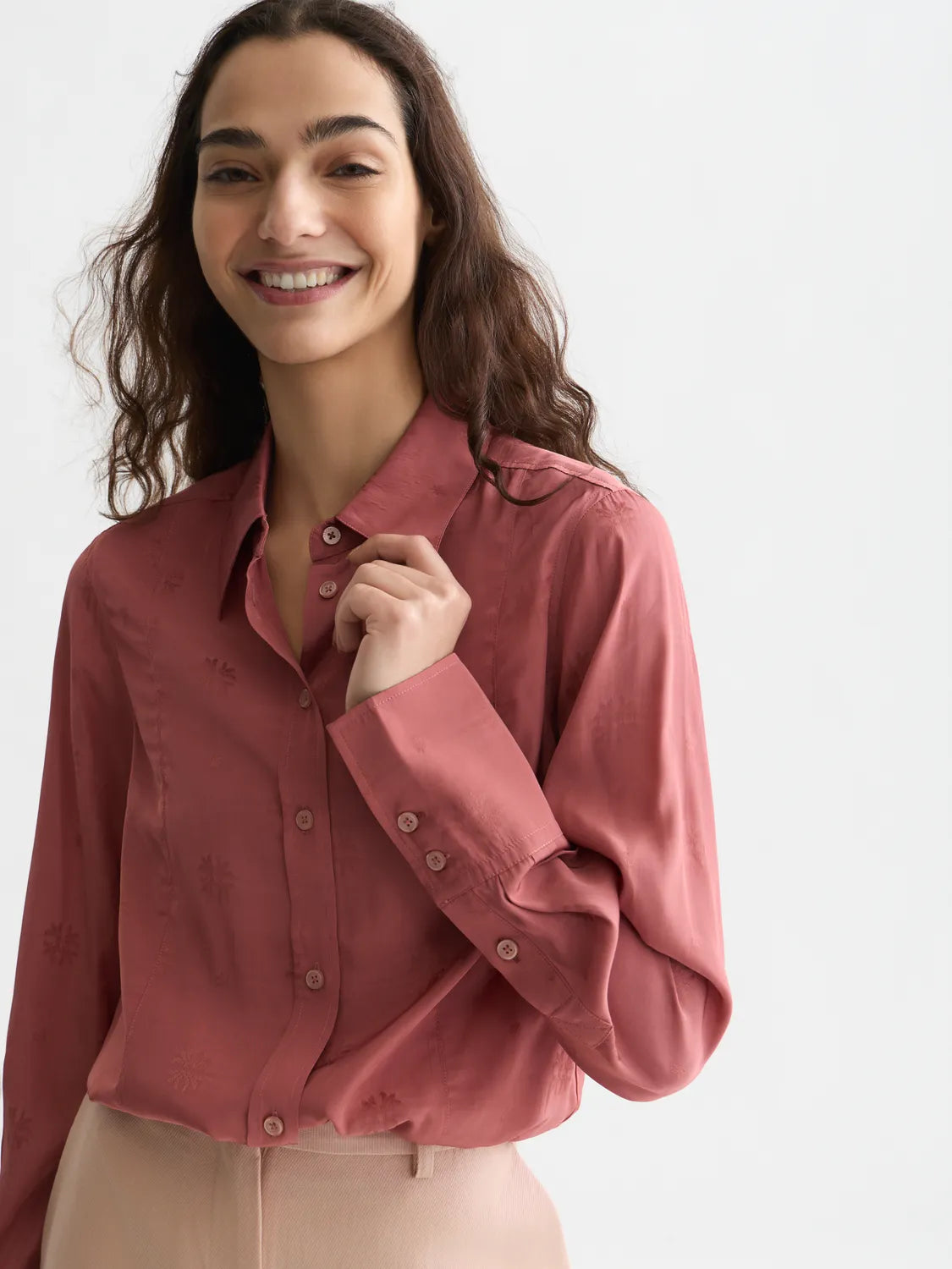 Jacquard Tailored-Fit Shirt