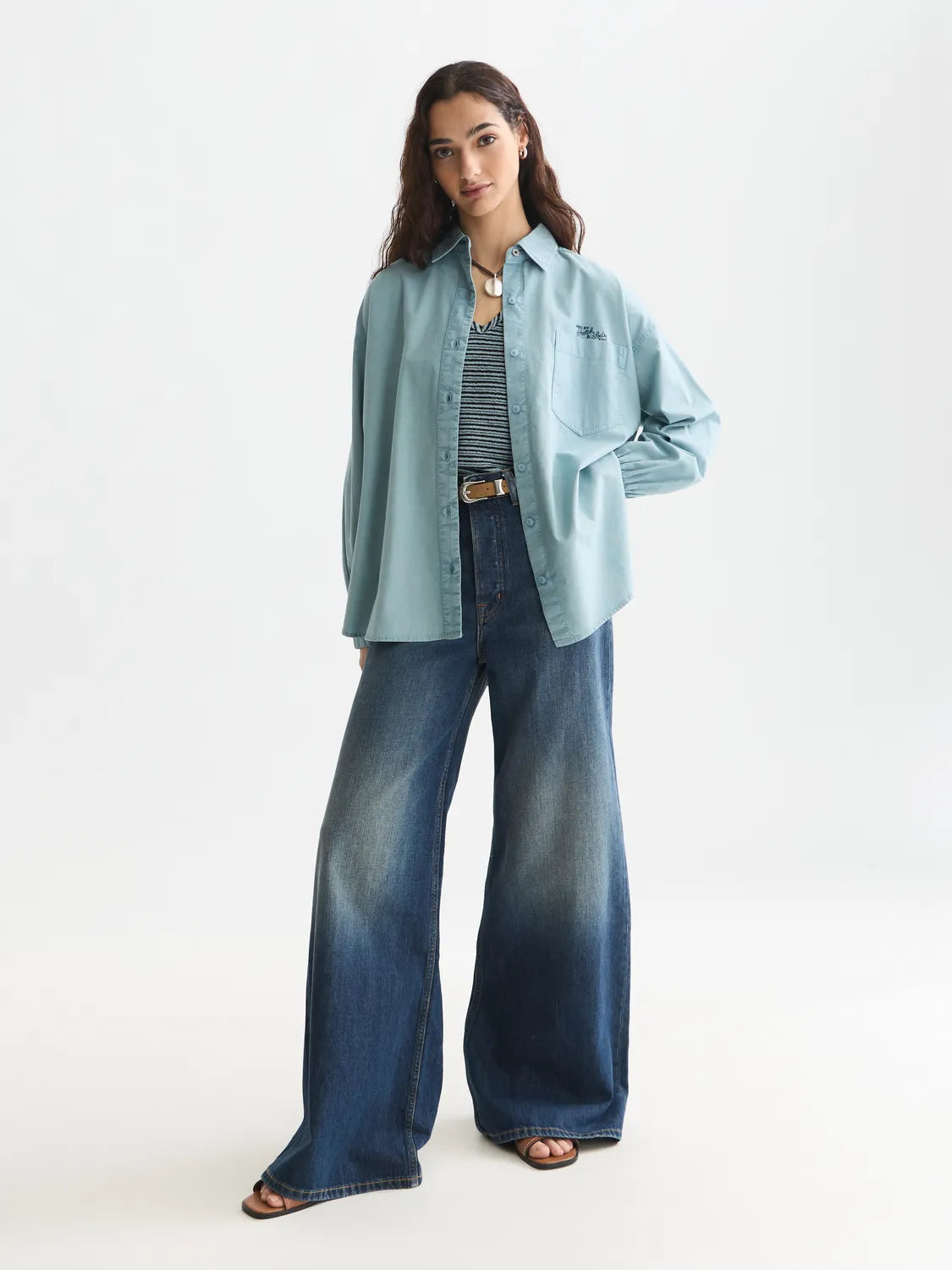 Garment Dyed Oxford Oversized-Fit Shirt