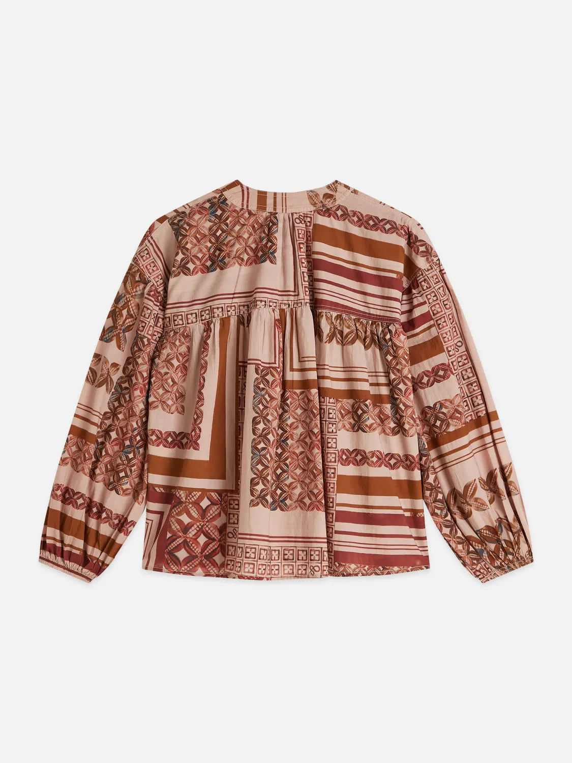 Foulard Printed Long-Sleeved Blouse