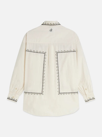 Embroidered Oversized-Fit Shirt