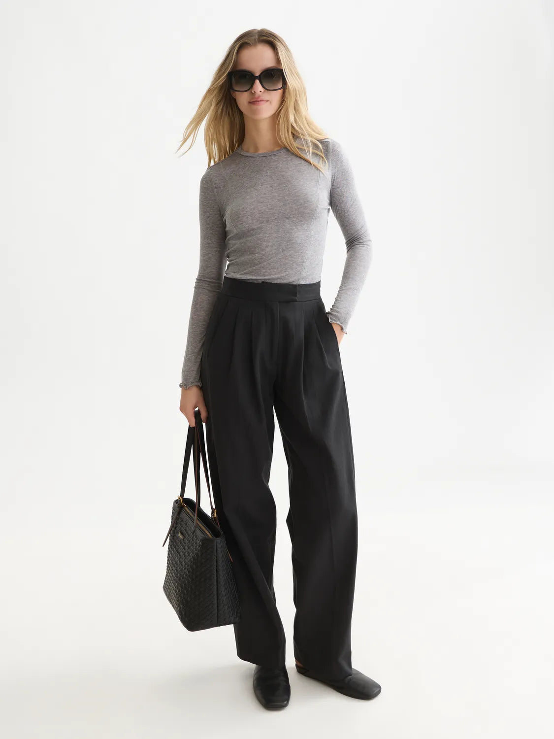Wool-Blend Long Sleeve T-Shirt