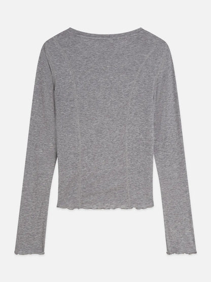Wool-Blend Long Sleeve T-Shirt