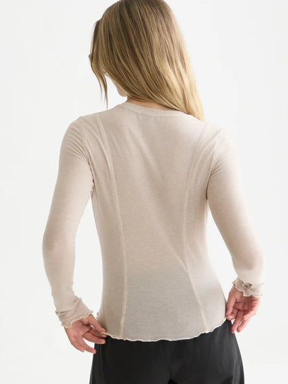 Wool-Blend Long Sleeve T-Shirt