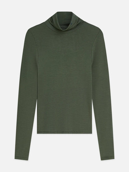 Roll Up Neck Long Sleeve T-Shirt