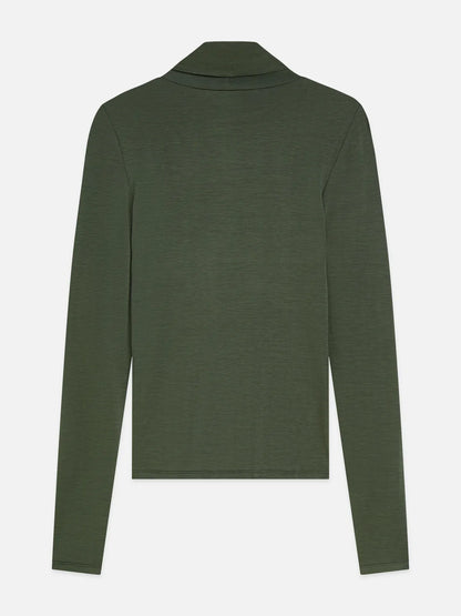 Roll Up Neck Long Sleeve T-Shirt