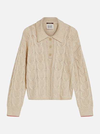Cable Stitch Boxy-Fit Pullover