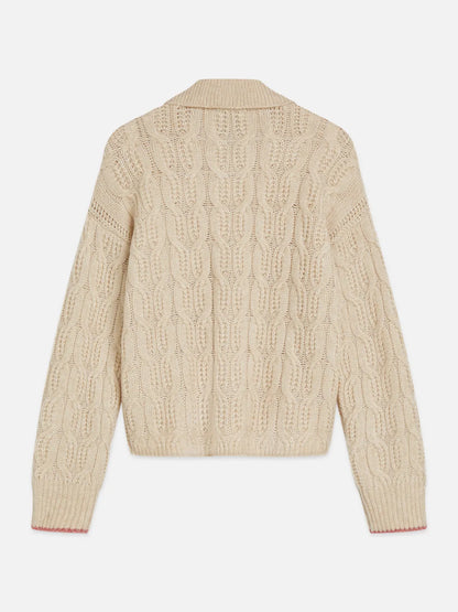 Cable Stitch Boxy-Fit Pullover