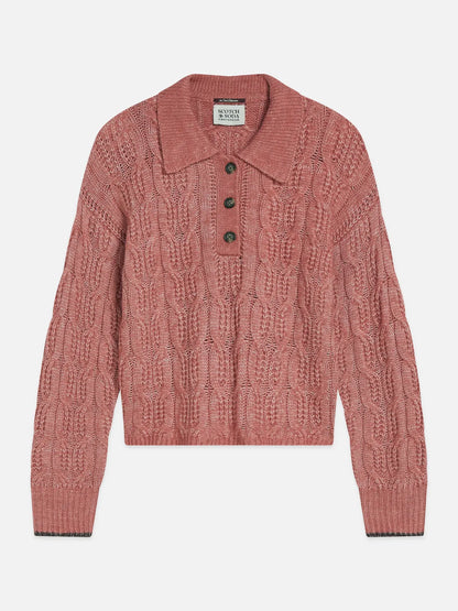 Cable Stitch Boxy-Fit Pullover