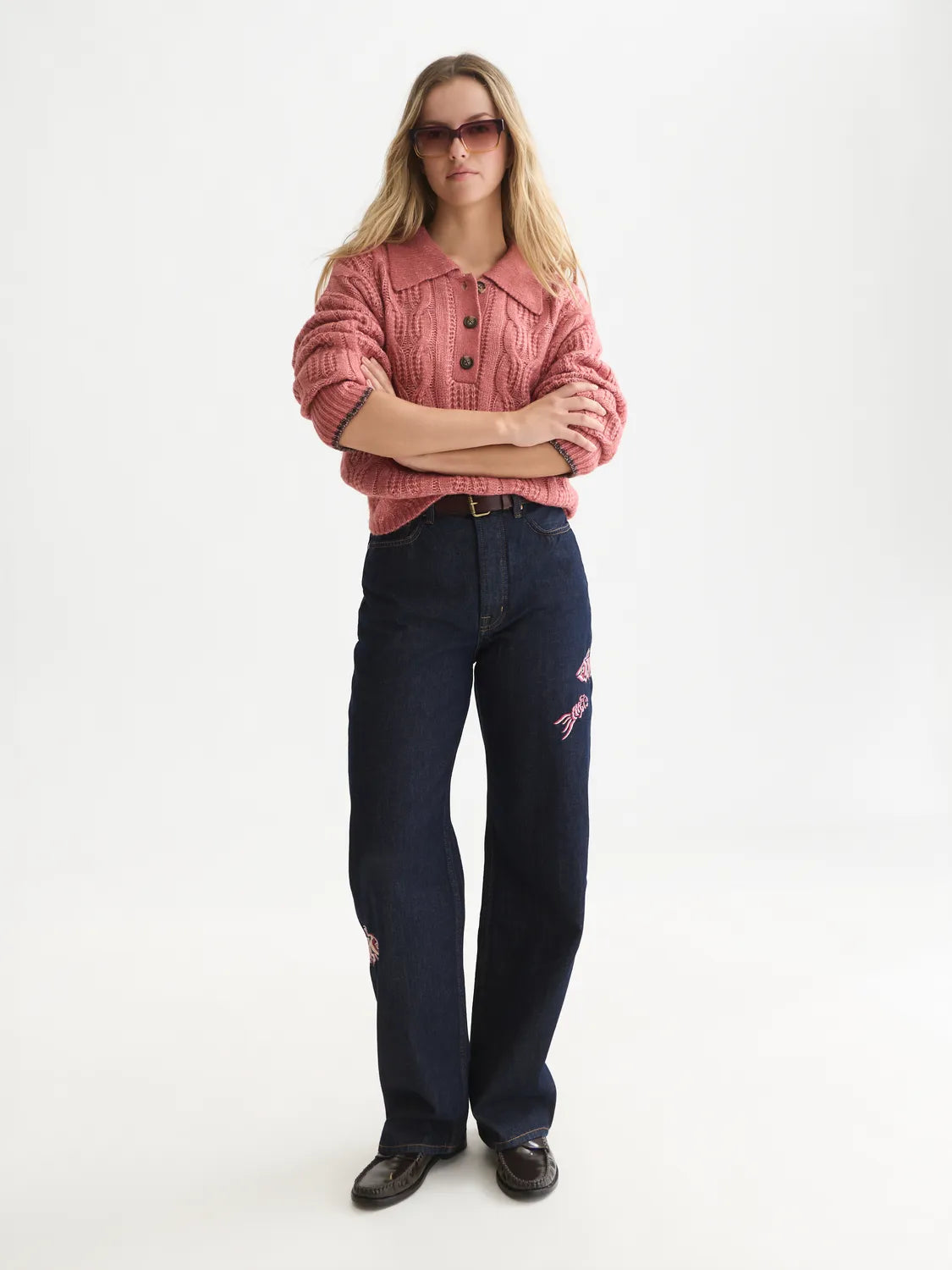 Cable Stitch Boxy-Fit Pullover