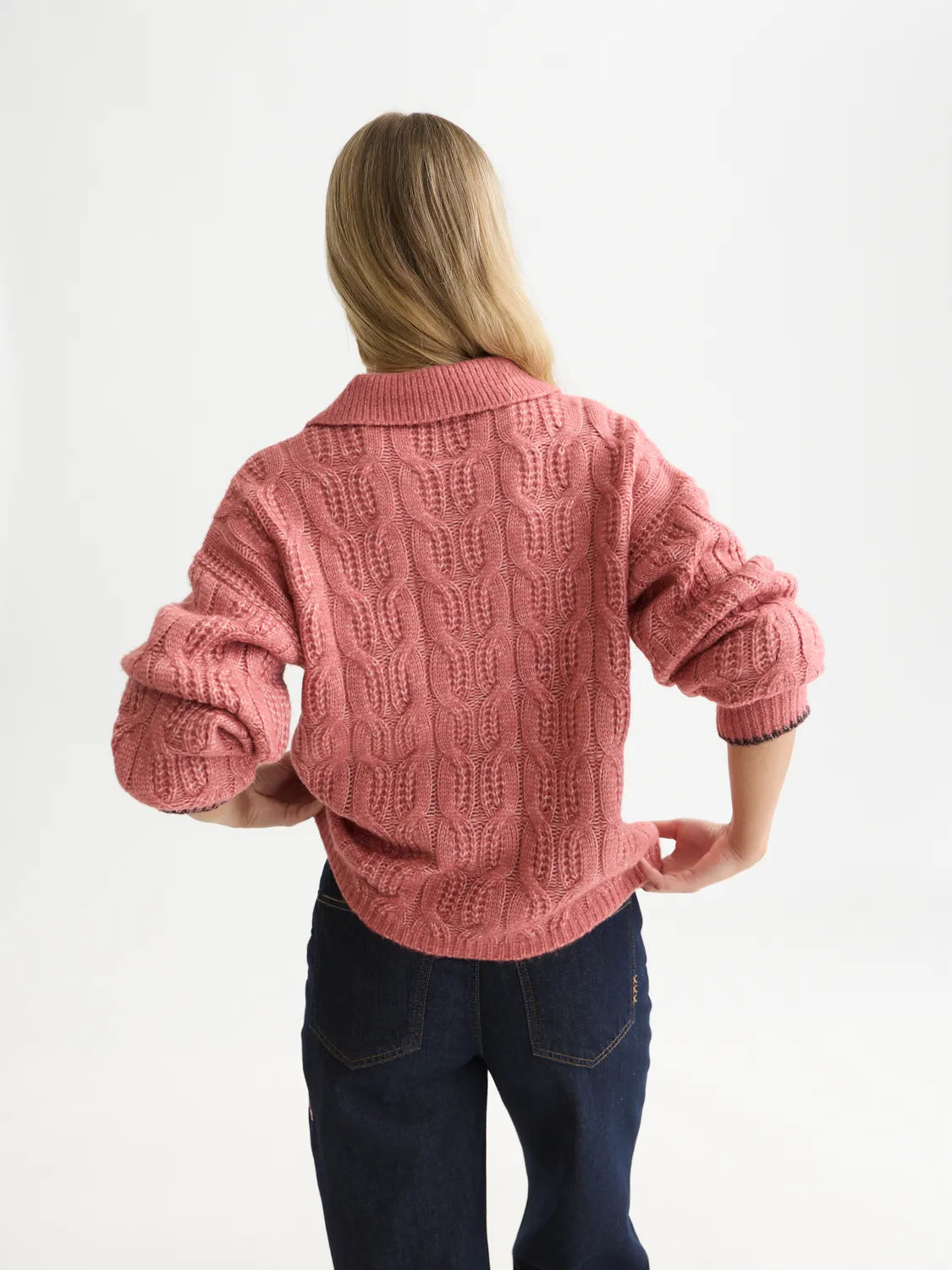 Cable Stitch Boxy-Fit Pullover