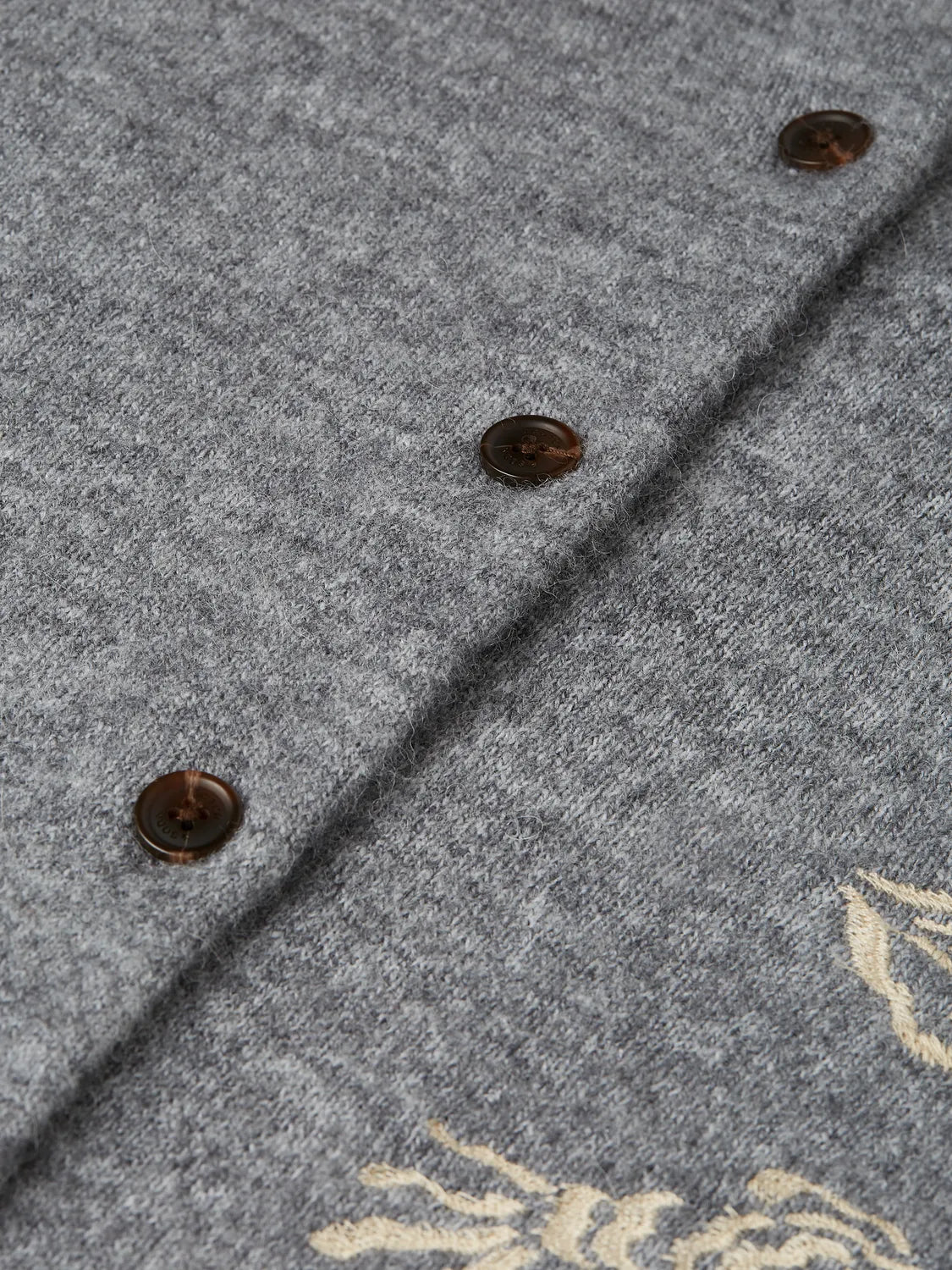 Embroidered Crew-Neck Cardigan