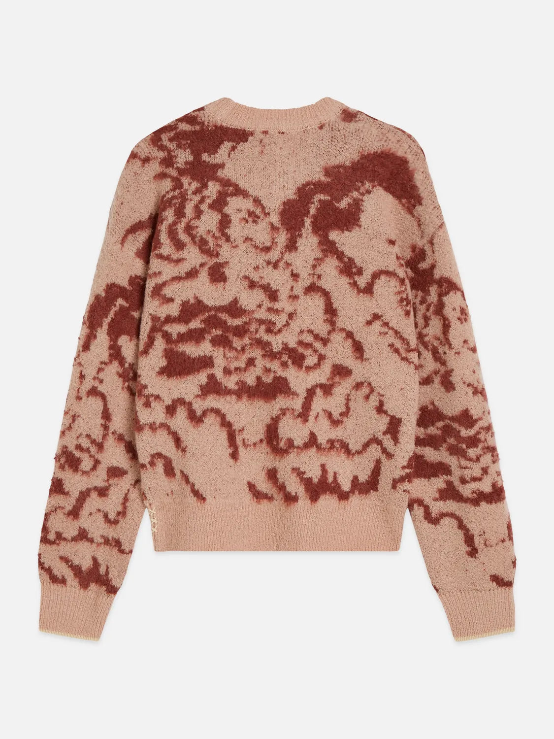 Fuzzy Jacquard Relaxed-Fit Pullover