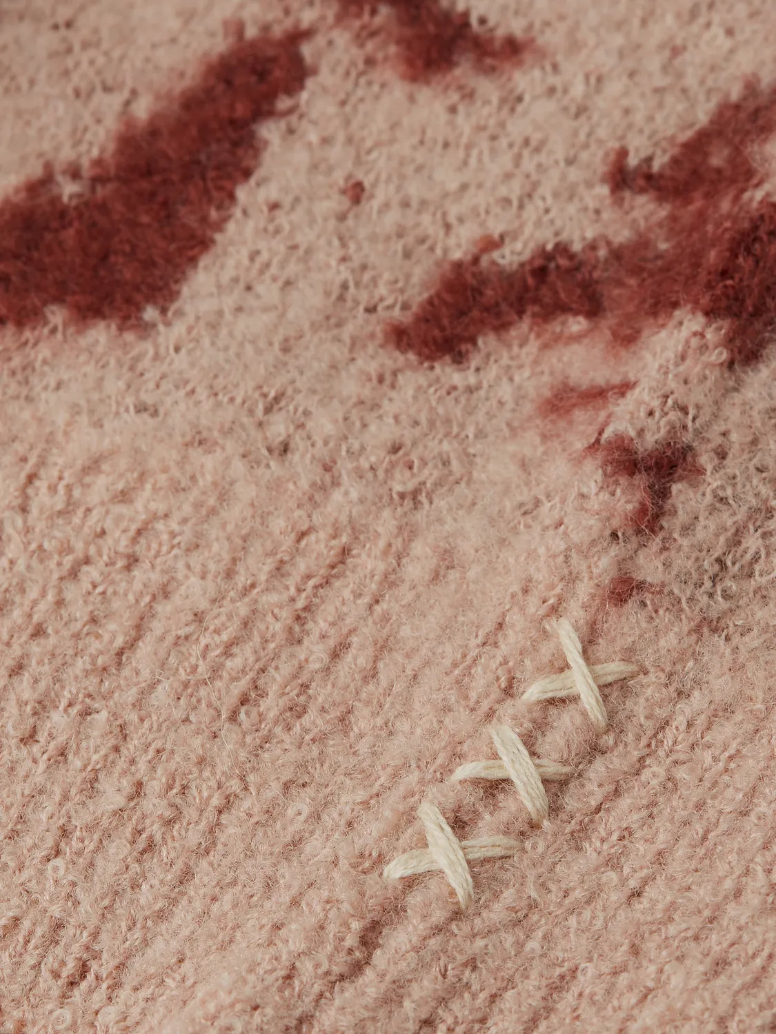 Fuzzy Jacquard Relaxed-Fit Pullover