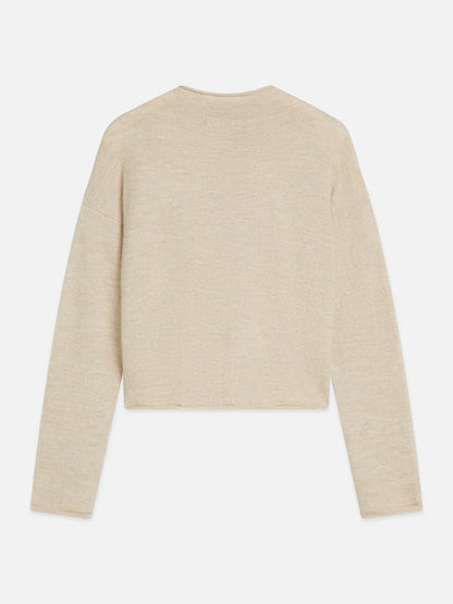 Fuzzy Funnel-Neck Cardigan