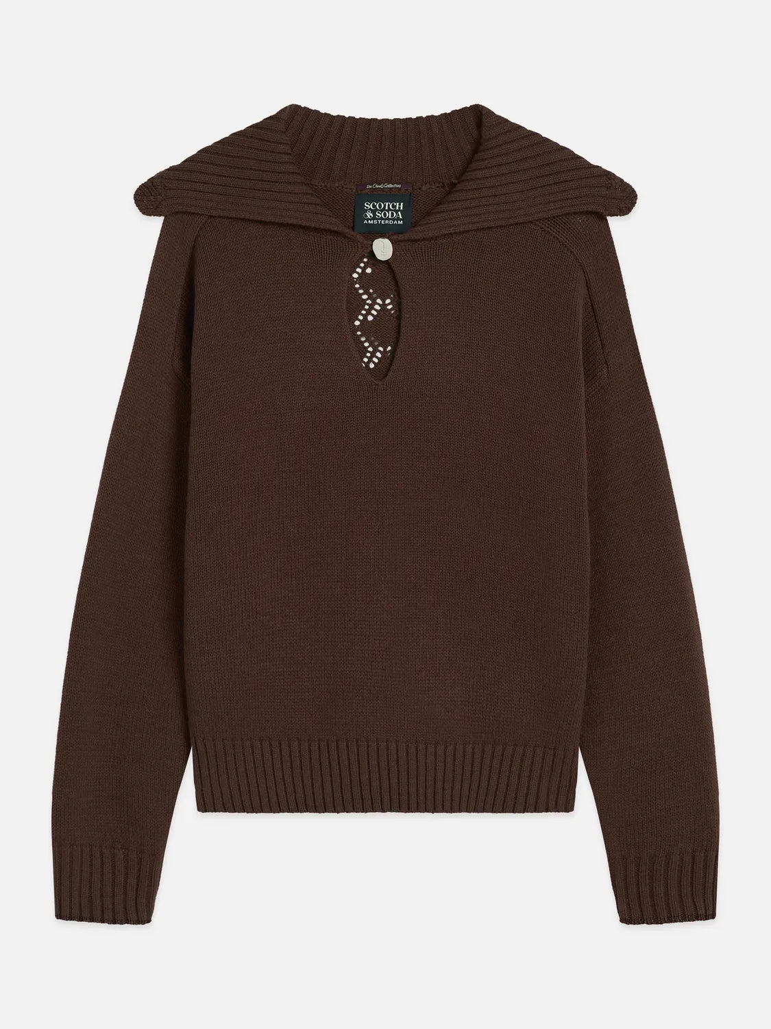 Button Detail Boxy-Fit Pullover