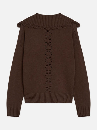 Button Detail Boxy-Fit Pullover