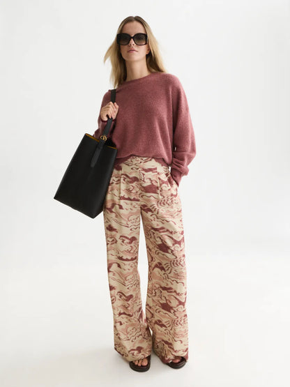 Fuzzy Crew-Neck Pullover