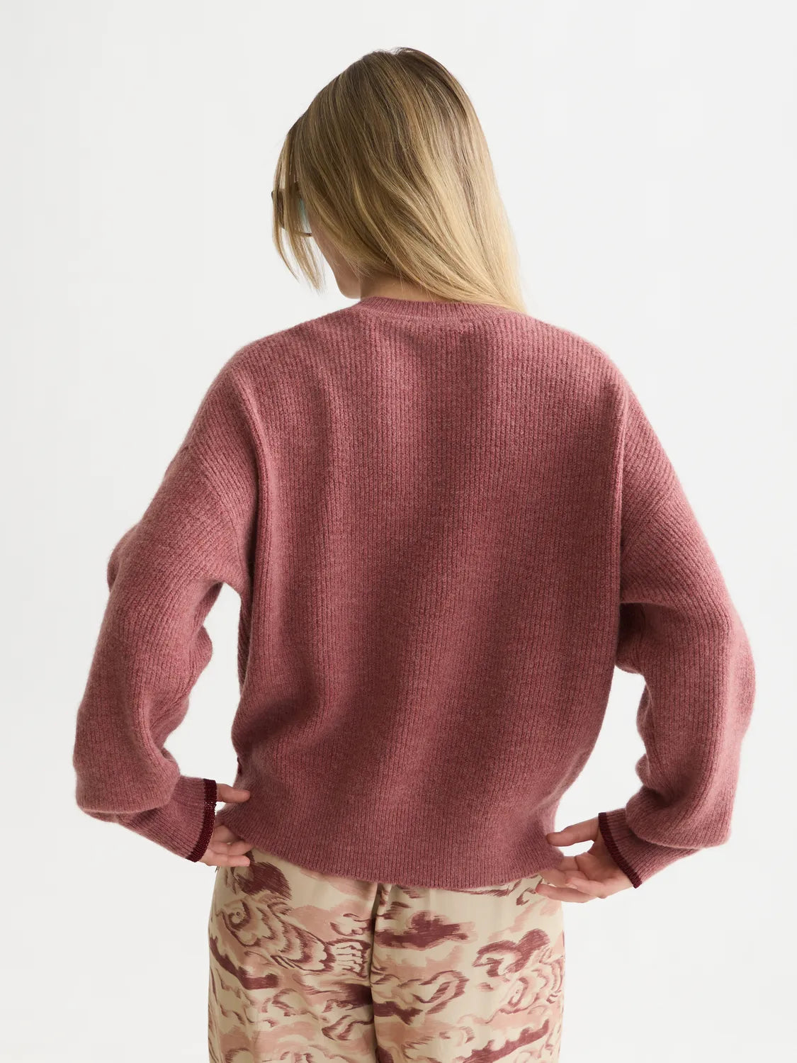Fuzzy Crew-Neck Pullover