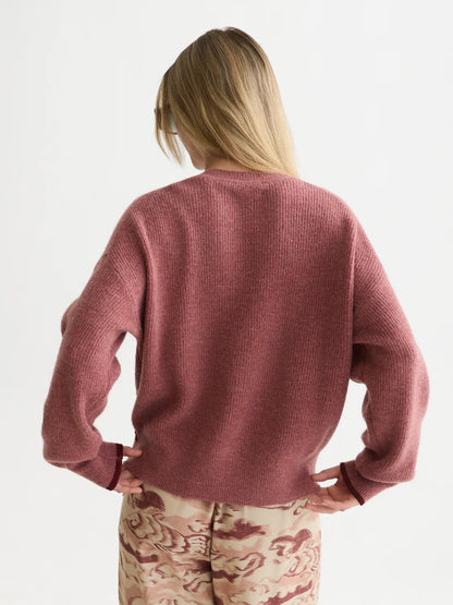 Fuzzy Crew-Neck Pullover