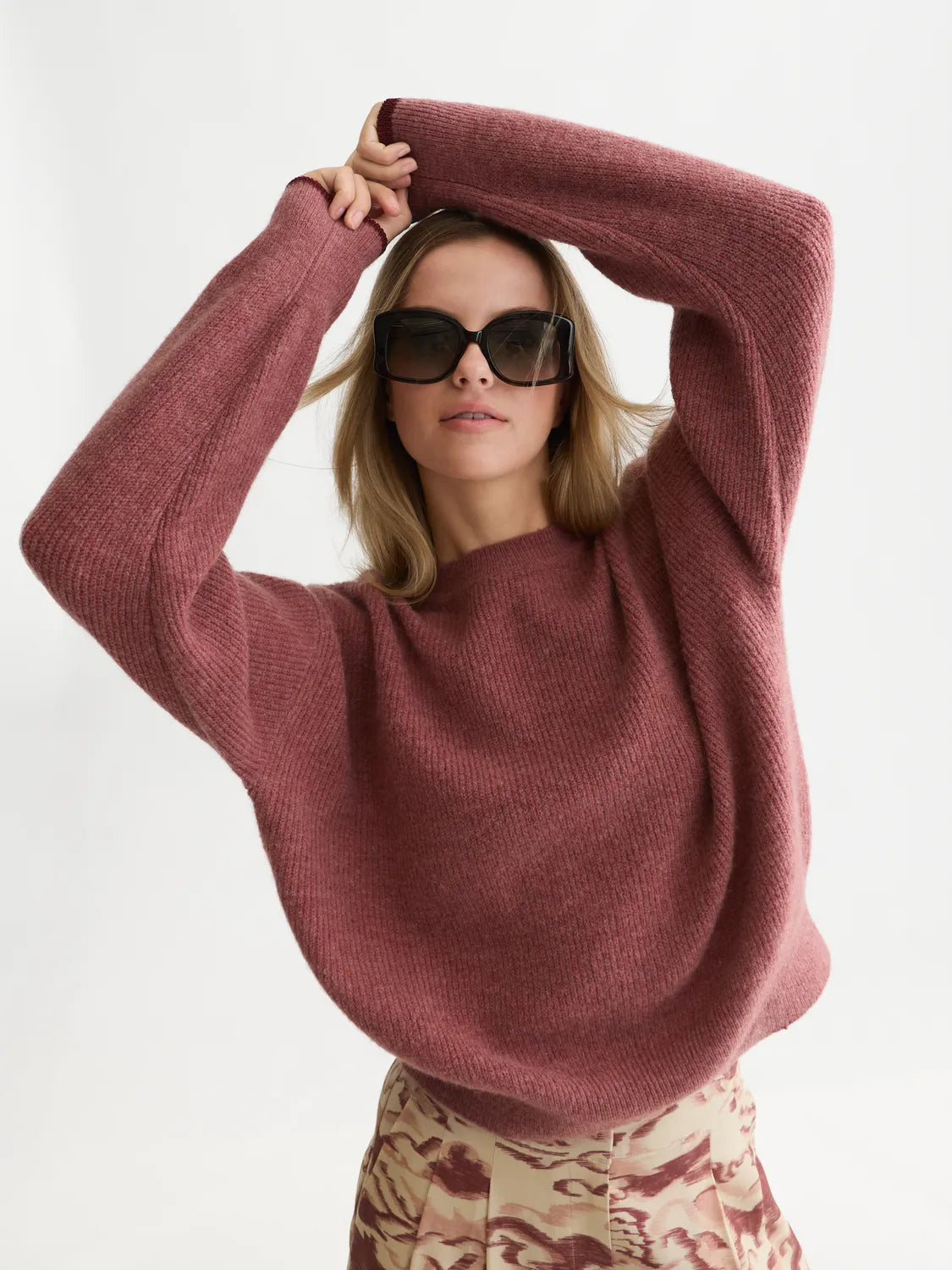 Fuzzy Crew-Neck Pullover