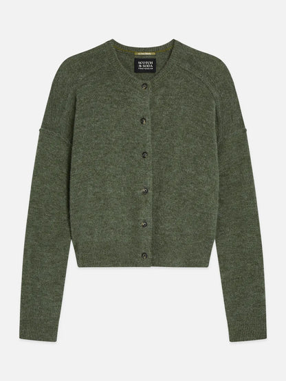 Fuzzy Relaxed-Fit Cardigan
