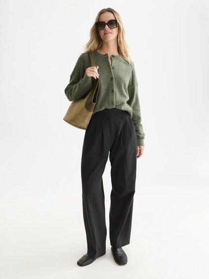 Fuzzy Relaxed-Fit Cardigan