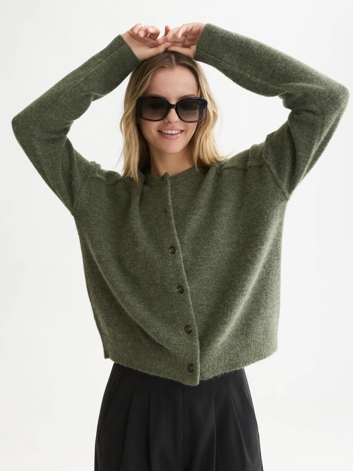 Fuzzy Relaxed-Fit Cardigan