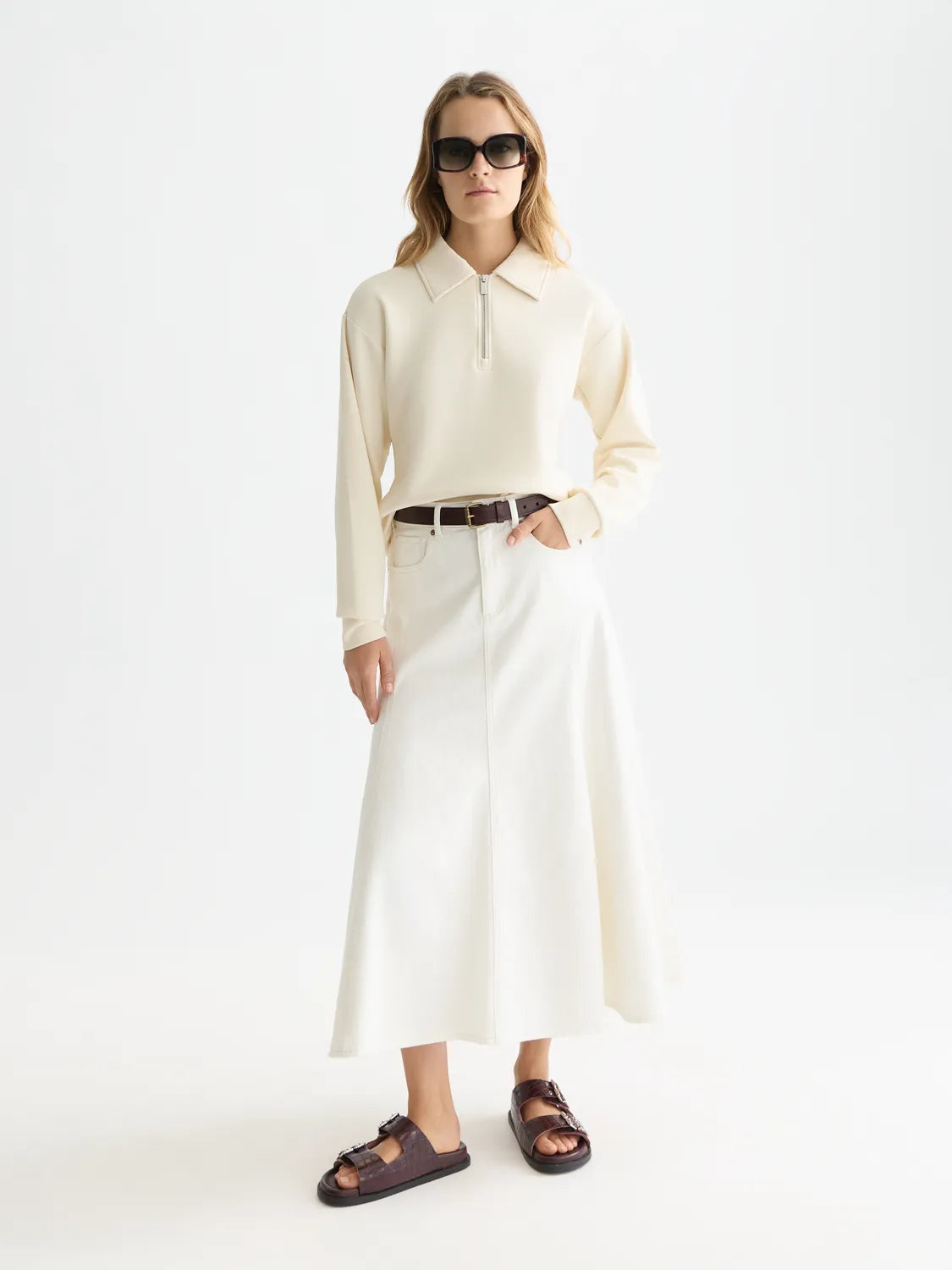 Zip Through Tencel Sweatshirt