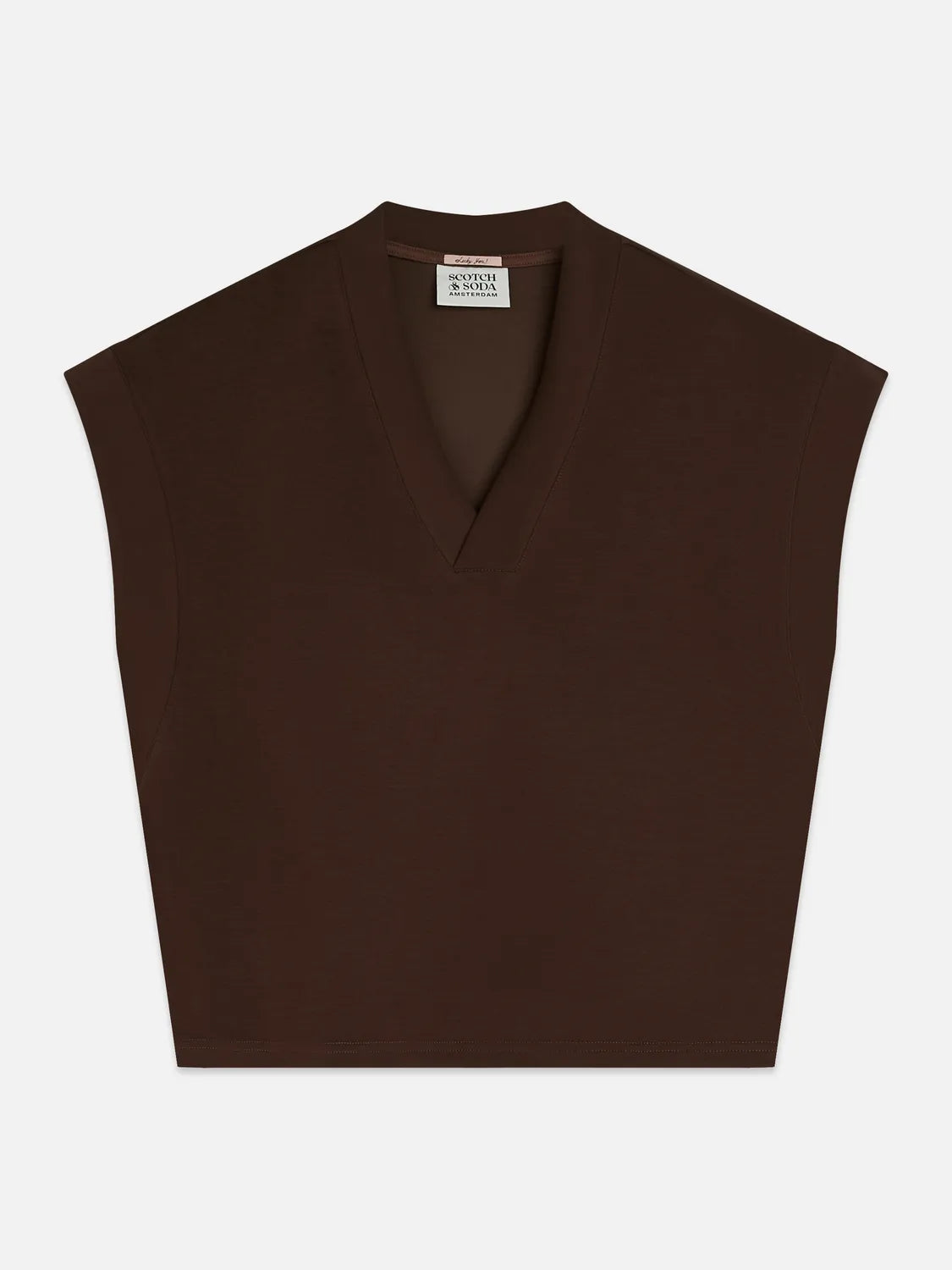 Tencel V-Neck Shortsleeved Sweatshirt
